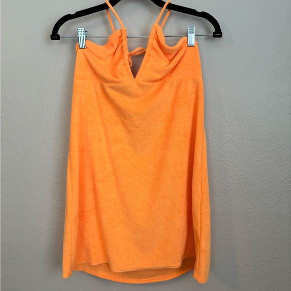Show Me Your Mumu Women's Orange Outgoing Mini Dress M - Picture 3 of 6